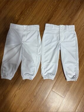 Youth large Champro White knicker baseball pants - 2 pair included NWOT